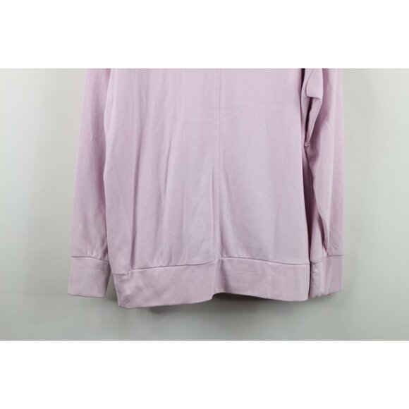 Fabletics Womens XXS Blank Oversized Baggy Fit Yoga Gym V-Neck Sweatshirt Pink - Picture 14 of 14